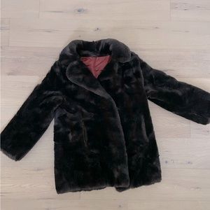 Faux fur vintage coat
